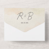 1つの結婚フローラ素朴招待状 オールインワン招待状 (裏面)