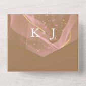 1つの結婚フローラ素朴招待状 オールインワン招待状 (裏面)