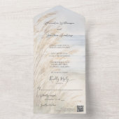 1つの結婚式で海のオートとサーフィンを招待 オールインワン招待状 (内側)