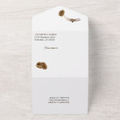 1つの結婚式の招待でコーヒー愛好家 オールインワン招待状 (外側)