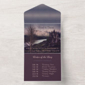 1つの結婚式の招待でダークロマンチック オールインワン招待状 (内側)