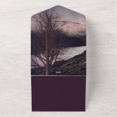 1つの結婚式の招待でダークロマンチック オールインワン招待状 (外側)