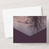 1つの結婚式の招待でダークロマンチック オールインワン招待状 (裏面)