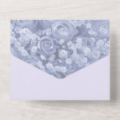 1つの結婚式の招待で青い鐘 オールインワン招待状 (裏面)