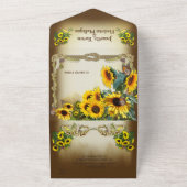 1つの結婚式の招待状でタイイング&ノットをお祝い オールインワン招待状 (外側)