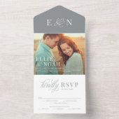 1つの結婚式招待状ですべてを愛しシンプルて オールインワン招待状 (内側)