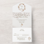 1つの結婚式招待状でカスタマイズ可能 オールインワン招待状 (内側)