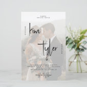 1つの結婚式招待状で写真のコラージュをすべて予算化 (スタンド正面)