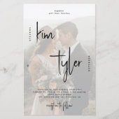 1つの結婚式招待状で写真のコラージュをすべて予算化 (正面)