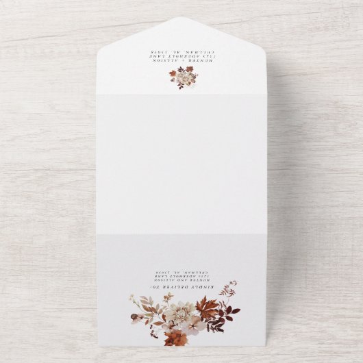 1つの結婚式招待状で秋 オールインワン招待状 (外側)