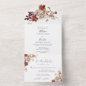 1つの結婚式招待状で秋 オールインワン招待状 (内側)