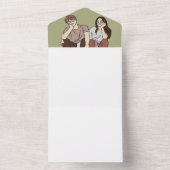 1つの結婚式招待状 オールインワン招待状 (内側)