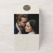 1つの結婚招待状で天空の オールインワン招待状 (外側)