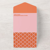 1つの結婚結婚式でダイヤモンドを招待 オールインワン招待状 (外側)