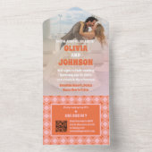 1つの結婚結婚式でダイヤモンドを招待 オールインワン招待状 (内側)