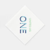 1つの統一されたUnityメッセージとして スタンダードランチョンナプキン (角)