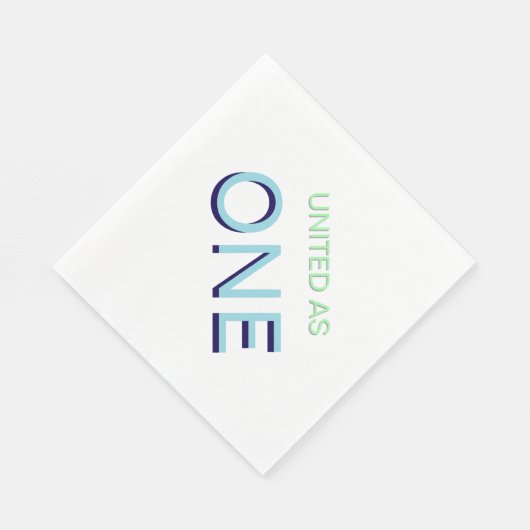 1つの統一されたUnityメッセージとして スタンダードランチョンナプキン (角)