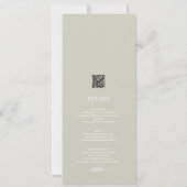 1つの緑の中の植物性淡い色のの結婚式招待状 招待状 (裏面)