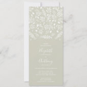 1つの緑の中の植物性淡い色のの結婚式招待状 招待状 (正面)