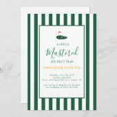 1つの緑の誕生日で1年1ホールをマスター 招待状 (正面/裏面)