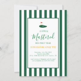 1つの緑の誕生日で1年1ホールをマスター 招待状