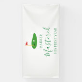 1つの緑の誕生日で1年1ホールをマスター 横断幕 (縦)