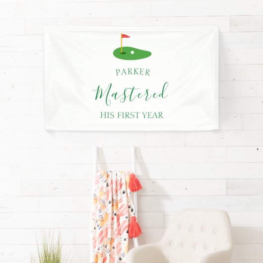 1つの緑の誕生日で1年1ホールをマスター 横断幕 (インサイチュ)