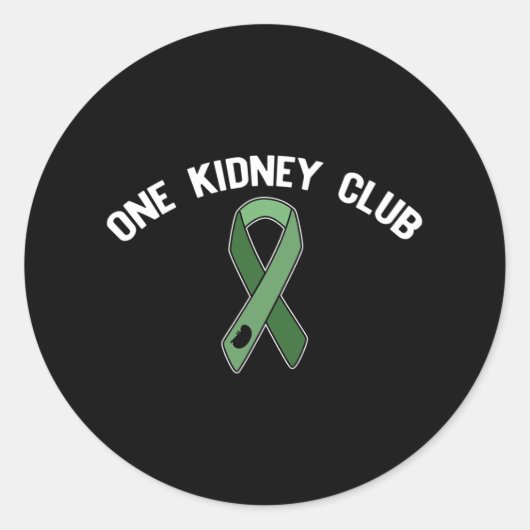 1つの腎臓クラブ私は臓器提供頼者Memに参加する方法 ラウンドシール (正面)