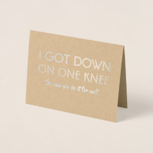 1つの膝-花婿の付添人のBroのおもしろいな提案 箔カード