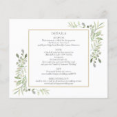 1つの葉の写真結婚式招待状で予算を全て (裏面)