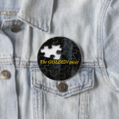 1つの行方不明のパズルの部分の白黒写真 缶バッジ (インサイチュ)