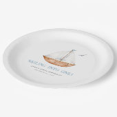 1つの誕生日にセーリン航海のグ ペーパープレート (アングル)