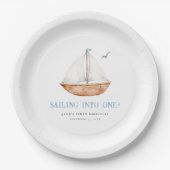 1つの誕生日にセーリン航海のグ ペーパープレート (正面)