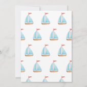 1つの誕生日にセーリン航海のグ 招待状 (裏面)