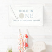 1つの誕生日パーティバナーの青い穴 横断幕 (インサイチュ)