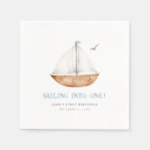 1つの誕生日パ航海のーティーに参加 スタンダードカクテルナプキン (正面)