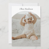 1つの誕生日ベアバルーンのスクリプト誕生日写真 招待状 (裏面)