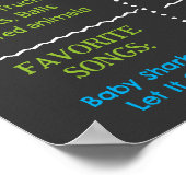 1つの誕生日マイルストーンサイン盤のゴルフホール ポスター (角)