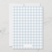 1つの誕生日招待状に青とピンクの穴 招待状 (裏面)