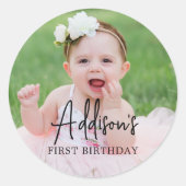 1つの誕生日 ラウンドシール (正面)