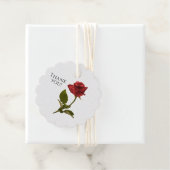 1つの赤いバラとステム花の写真自然 フェイバータグ (インサイチュ)