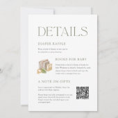 1つの赤ちゃんシャワーにウッドランドリス 招待状 (裏面)