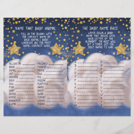 1つの赤ちゃん動物とベビー名の2つのレースゲーム