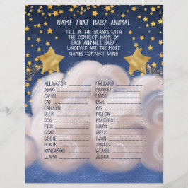 1つの赤ちゃん動物とベビー名の2つのレースゲーム