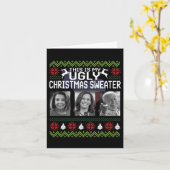 1つの醜いクリスマスセーターJoeバイデン氏・ハリス カード (黄色い花)