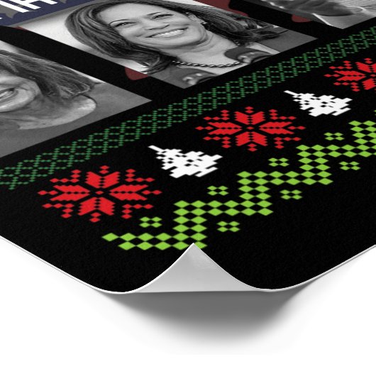 1つの醜いクリスマスセーターJoeバイデン氏・ハリス ポスター (角)