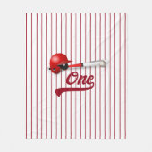 1つの野球ファン フリースブランケット (正面)