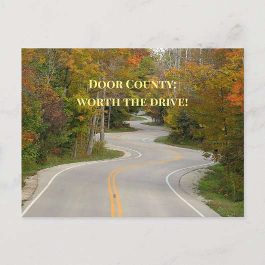 1つの長いストレッチのSカーブ/紅葉/ドアクーン ポストカード (正面)