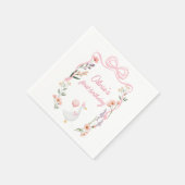 1つの間抜けガチョウの誕生日パーティーのナプキン スタンダードカクテルナプキン (角)