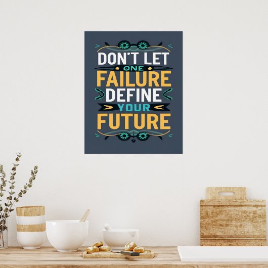 1つの障害で将来の引用文を定義しない ポスター (キッチン)